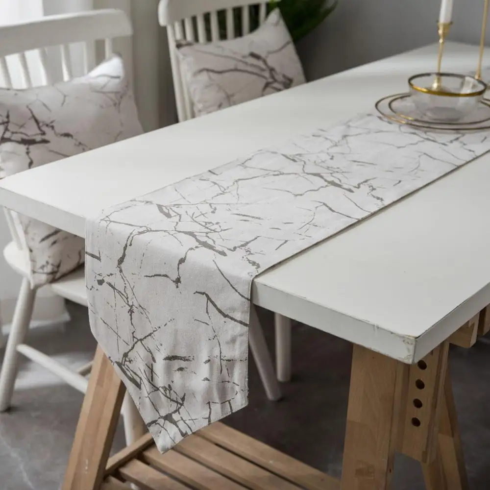 

CANIRICA Table Runner Mable Chemin De Table Table Runners Modern Tafelloper Dining Table Decor Kitchen Decor Christmas Table
