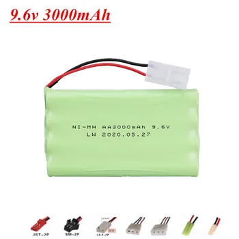 

9.6v 3000mah Rechargeable Battery For Rc toys Cars Tanks Robots Gun NiMH Battery AA 9.6v 2400mah Batteries Pack For Rc Boat 1PCS