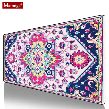

Purple Red Persian Rug Mouse Pad XXL Gamer Desk Mat Large Keyboard Pad Gaming MousePad 90x40cm/80x30cm for Laptop Table Pads