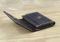 Handmade Genuine Leather Card Wallet  Leather Card Holder Men small Purse Credit ID card Holder Women Business Card case MC-412 - Image 5
