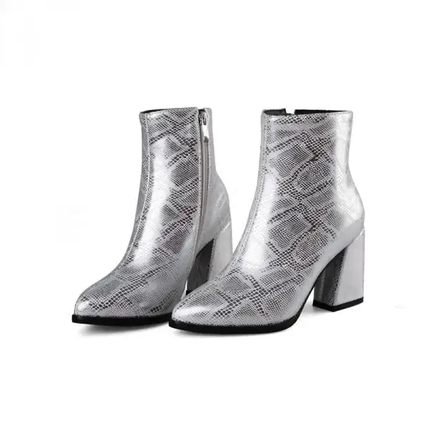 Обувь белые ботинки на низком каблуке со шнуровкой зимние женские ботинки на молнии г. Роскошные дизайнерские женские ботинки на резиновой подошве - Цвет: 4