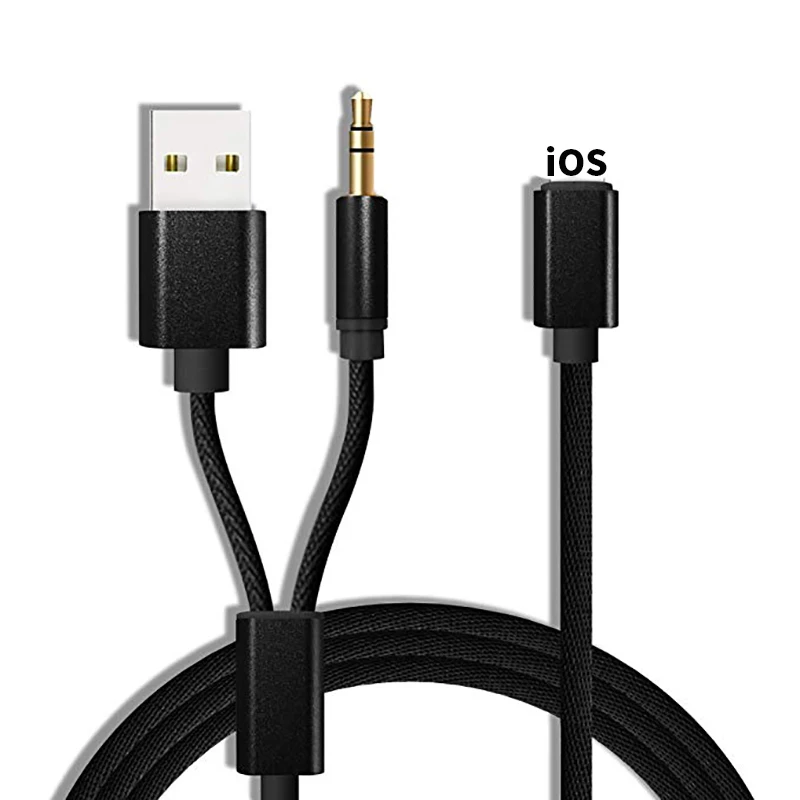 

Aux Audio and Charging Cord Compatible with iPhone XsMax XR X 8 7 6 5 to Car Stereo, Home Stereo, Speaker, Headphone, 2in1 Nylon