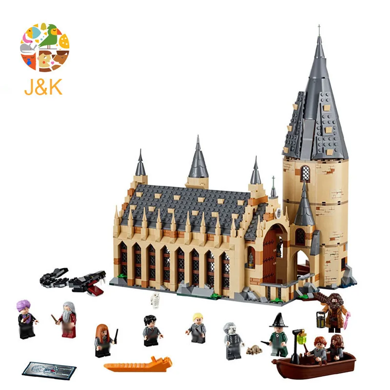 75954 936pcs Harri series Great Hall Model Building Block Toy For Children Christmas gifts 11007