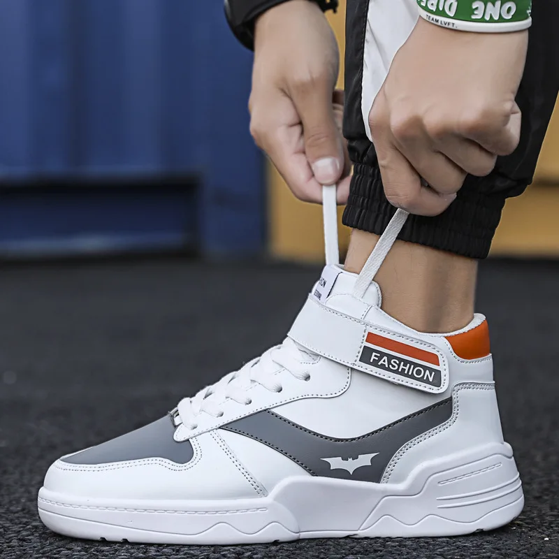 

2019 New Style Autumn Hight-top Men's Shoes Korean-style Trend Sports Casual Trendy Shoes Versatile Men Macbook Canvas Skate Sho