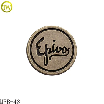 

custom logo rivet button Jeans Fastener Button Snap Fasteners antique brass Buttons