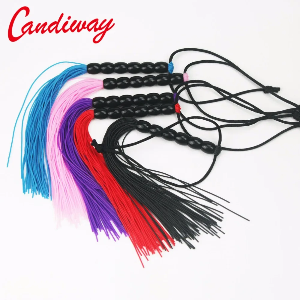 Rubber Tails Whip for Sensual Play and BDSM Erotic Sex Toys For Adult Games Tickle Mini Cosplay Bondage