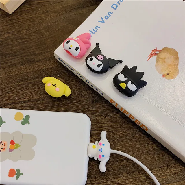 Мультфильм Мелодия Cinnamoroll pompomprin шаблон кабель протектор линии передачи данных Шнур для iPhone usb зарядный кабель Winder Cover