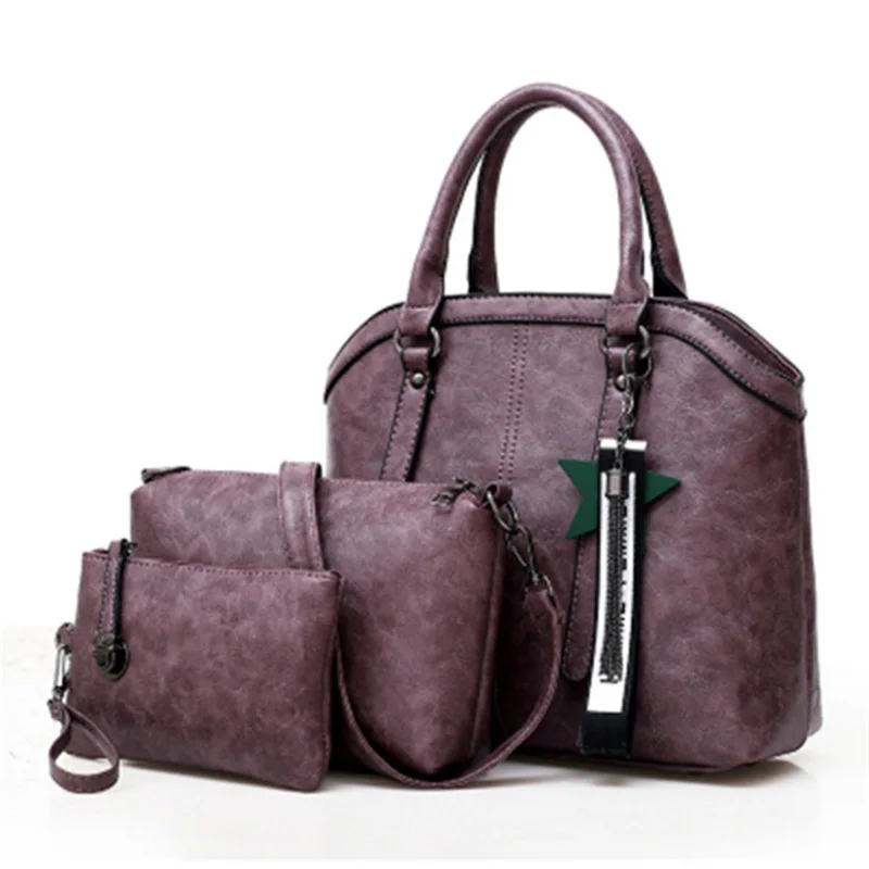 

2019 New Arrival 3pcs retro child mother bag shoulder diagonal handbag for women bag large capacity