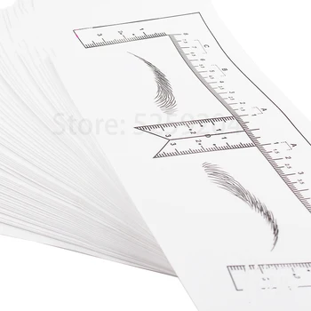 

50pcs Microblading Disposable Makeup Brow Measure Eyebrow Guide Ruler Permanent Tool Eyebrow Positioning Ruler Tattoo Accesories