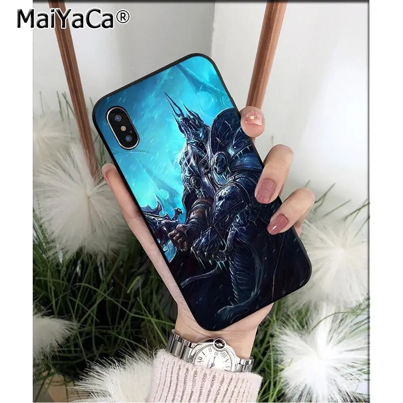 Мягкий черный чехол для телефона MaiYaCa World of Warcraft из ТПУ для мобильных телефонов Apple iPhone 8 7 6 6S Plus X XS MAX 5 5S SE XR