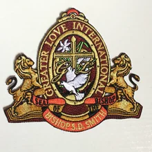 Печать Бишопа, вышитые нашивки, вышитый значок для одежды, термоусадочная накладка, индивидуальный дизайн