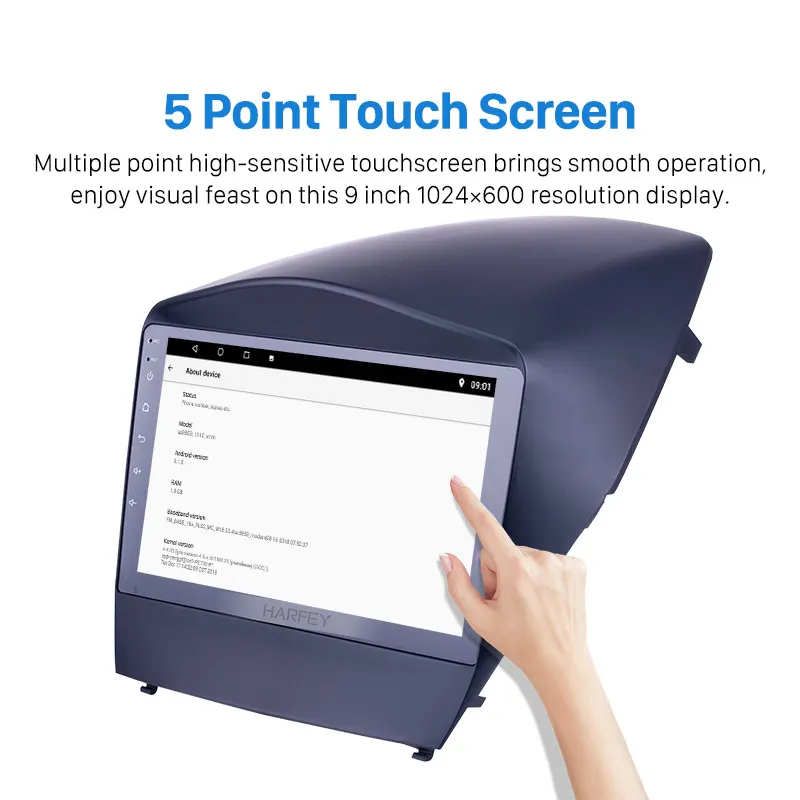 Harfey " 2 Din Android 9,0 автомобильный мультимедийный плеер gps навигация для 2009 2010 2011- hyundai IX35 поддержка SWC резервная камера