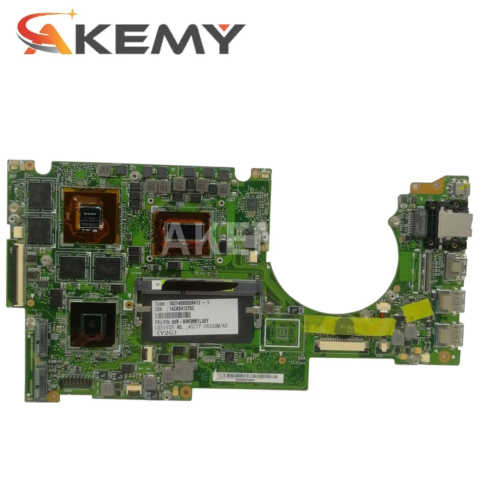 UX51VZH  Motherboard For Asus U500V U500VZ UX51VZA