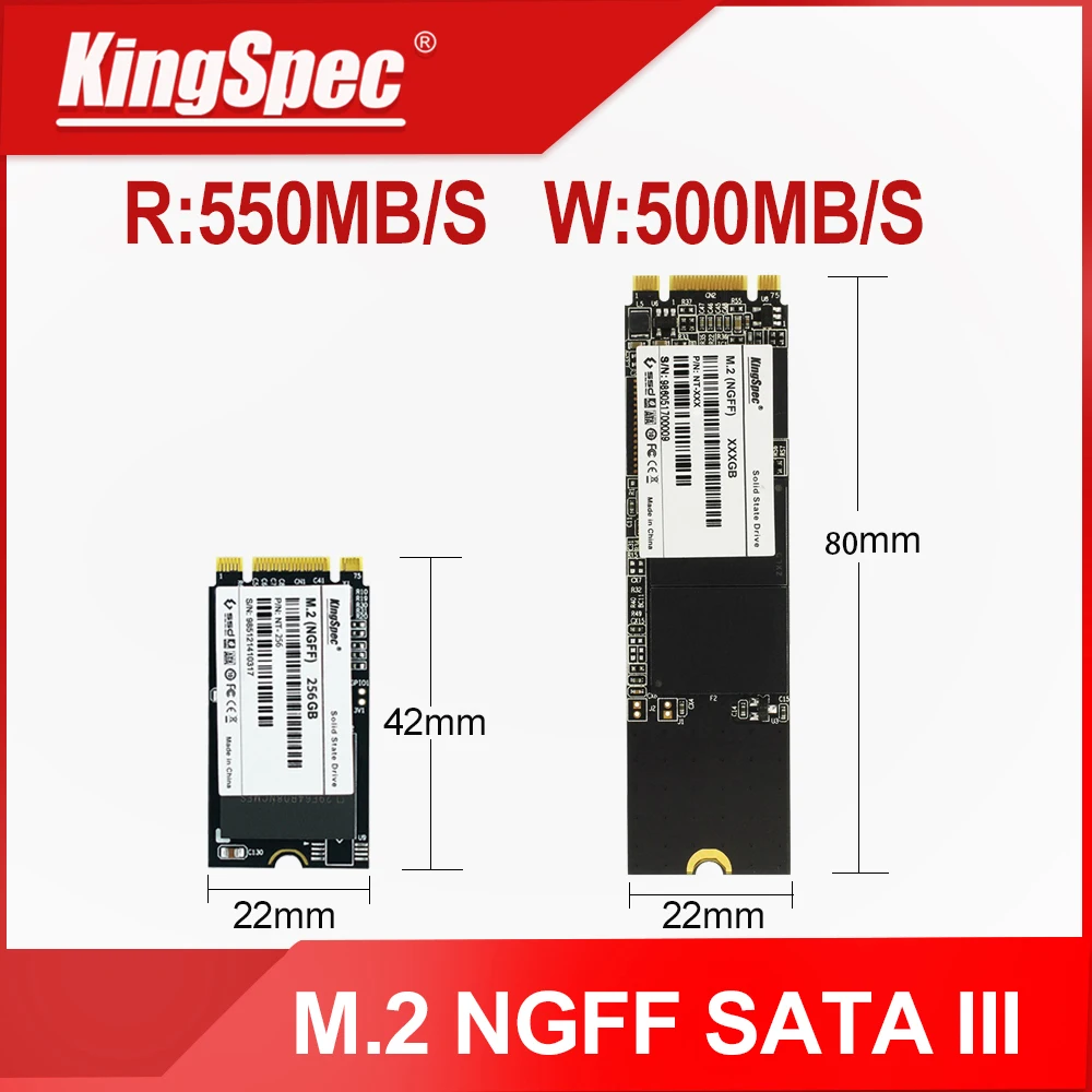 KingSpec SSD M2 SATA III NGFF M.2 2242 жесткий диск 128 ГБ 256 512 1 ТБ m. 2 твердотельных накопителя sdd