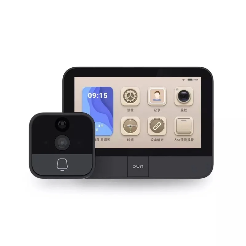Standard Version Xiaomi DUN Smart Cat's Eye работает с Mijia App ips сенсорный экран дистанционное управление инфракрасный матовый ночное видение для домашней безопасности - Цвет: Standard Version