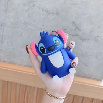 

Hot 3D Cartoon Stitch phone support soft silicon Wireless Earphone Charging Box Cover Bag for Apple AirPods 1/2 Bluetooth case