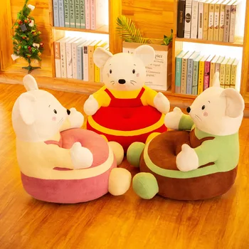 

Baby Boy Girl Sitting Chair Only Cover NO Filling Cartoon Animal Infant Seat Chair Cover Children Support Seat Plush Sofa Skin