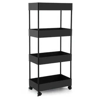 

Kitchen Shelf, Multi-storey Trolley, Household Pulley, Movable Vegetable Basket, Shelf, Vegetable And Fruit Basket