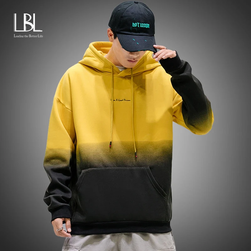 LBL Hip Hop Gradient Printed Fleece Hoodies Men 2020 Autumn Casual Hooded Streetwear Sweatshirts Winter Harajuku Male Tops LBL Hip Hop Gradient Printed Fleece Hoodies Men 2020 Autumn Casual Hooded Streetwear Sweatshirts Winter Harajuku Male Tops