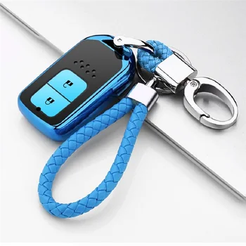

For Honda Vezel city civic Jazz BRV BR-V HRV Key Case Shell 2 Button 1PC New Soft TPU Car Key protection Case Cover Smart Remote