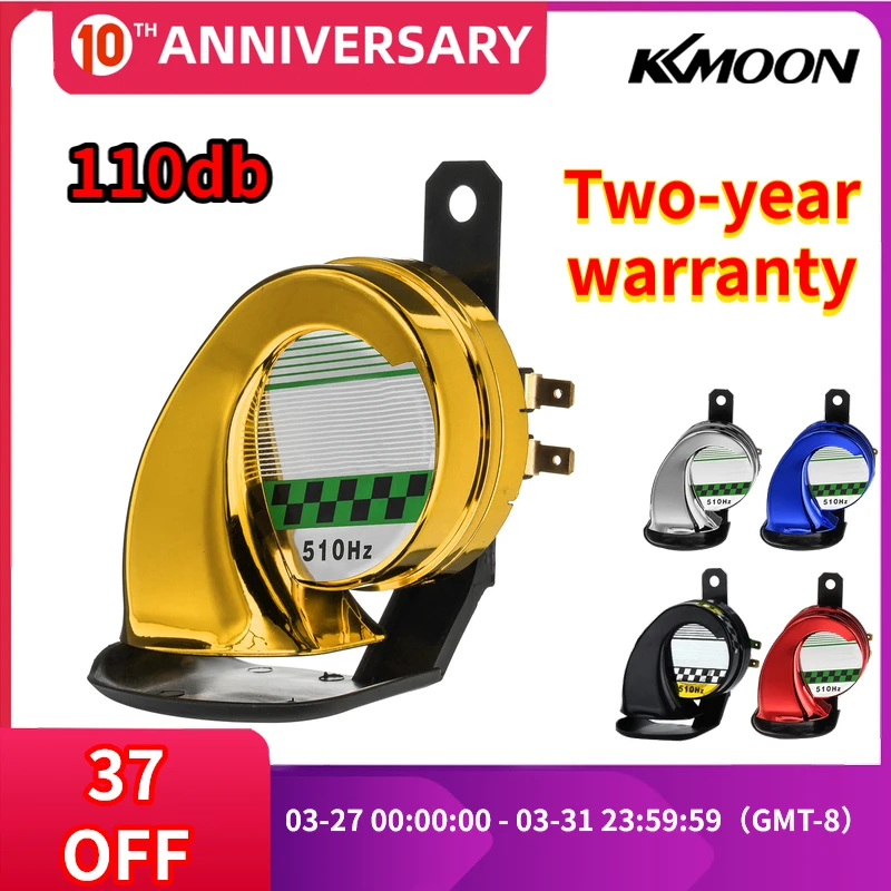 12V 100dB Waterproof Super Loud Car Motorcycle Motorbike Truck Boat Electric Loud Snail Air Horn Siren
