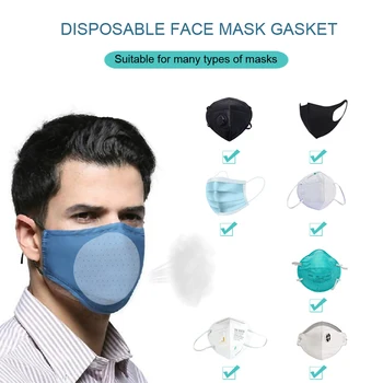 

10pc 3Layer Disposable Masks Gasket Safe Anti Dust Breathable Mouth Face Mask Replacement Pad Comfortable Filter Protection Pad
