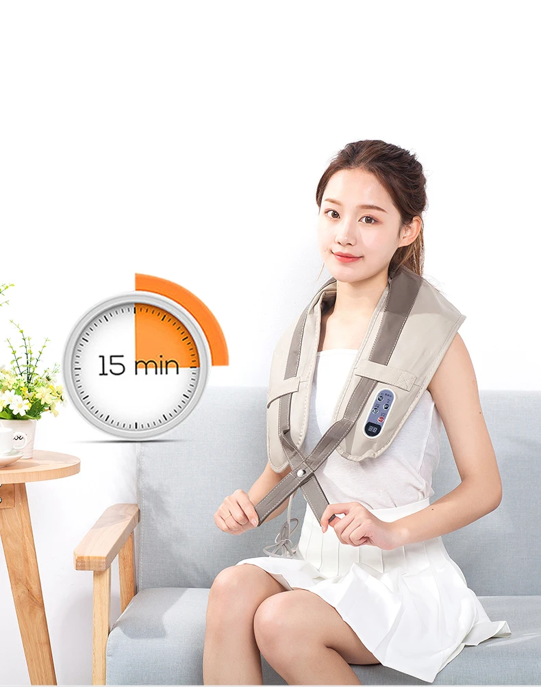 Шиацу шейный массажер для спины и шеи шаль Электрический роликовый тепловой прибор ручной Китай домашняя машина
