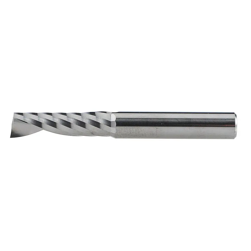 2Pcs 6mm Single Flutes Spiral End Mill Carbide Router Bit For Aluminium 6*22mm