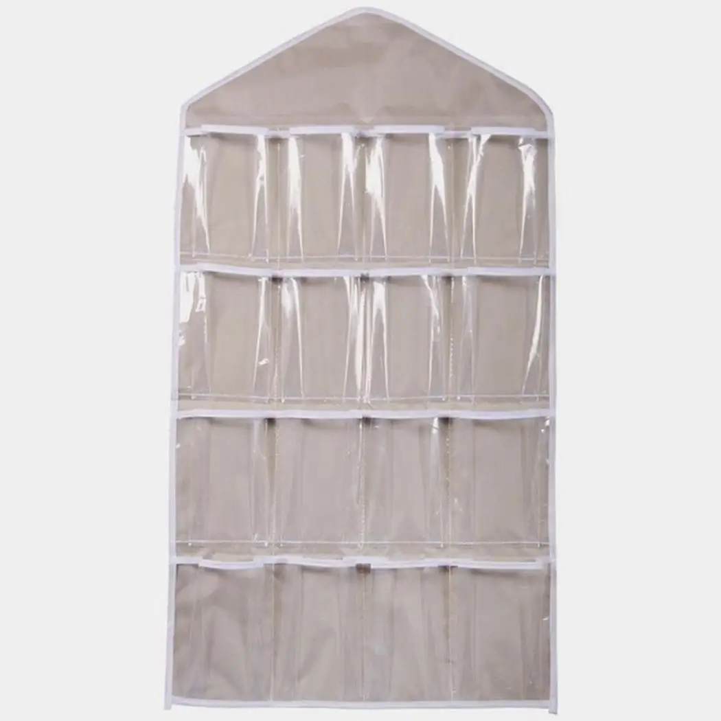Новые висячие Сумки для хранения с 16 прозрачными карманами прямоугольник настенный висящий мешочек многофункциональный домашний дверной задний Органайзер