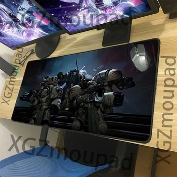 

XGZ Large Mouse Pad Black Lock Edge Future Technology Robot PC Laptop Desk Mat Rubber Non-slip Custom Washable Coasters