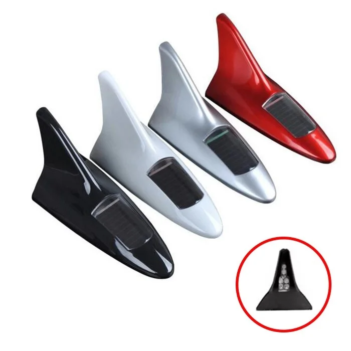 

Anti-rear-end LED Flash Flash Solar Shark Fin Wireless Warning Lamp Wind Energy Lamp Automotive Refitting