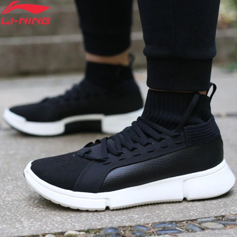 Li-Ning/мужские кроссовки ESSENCE 2,0 WS, теплые кроссовки для баскетбола и отдыха, Удобные однотонные Тканные спортивные кроссовки с подкладкой