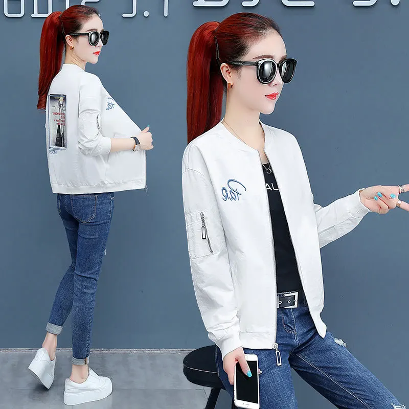 

Baseball Uniform Women's Spring And Autumn 2019 Fashion Early Autumn New Style Loose-Fit Korean-style Casual Coat Versatile Jack