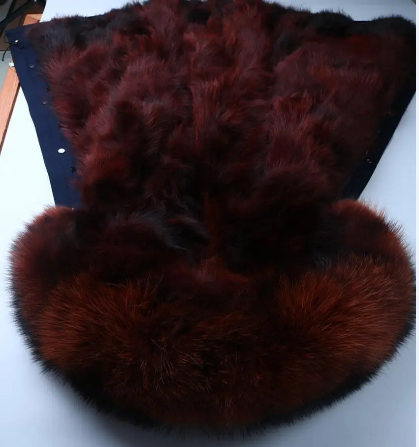 4 navy coat Толстая Теплая мужская верхняя одежда из натурального меха енота, пальто с капюшоном, природный енот, куртка с подкладкой из натурального меха, мужская зимняя куртка - Цвет: 4 navy coat