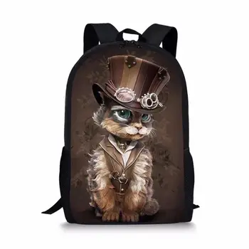 

New Style Cute Cat Animal Print Backpacks for School Kids Boys Girls Students Children's School Bags Travel Casual Mochila