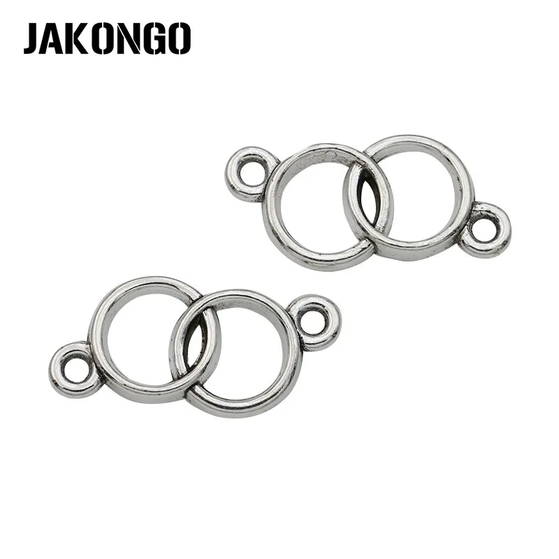 Посеребренные соединители JAKONGO для изготовления ювелирных изделий браслетов 22x12