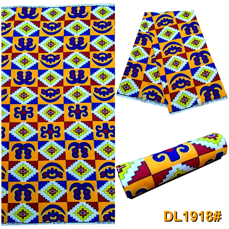 

Wholesale Original African Print 100% Polyester Fabric 6yards for Dresses 2020 Most Popular Style S20602-18