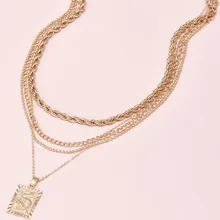 

Elegant jewelry Totem Dragon Pendant Multilayer Necklace for Women Gift