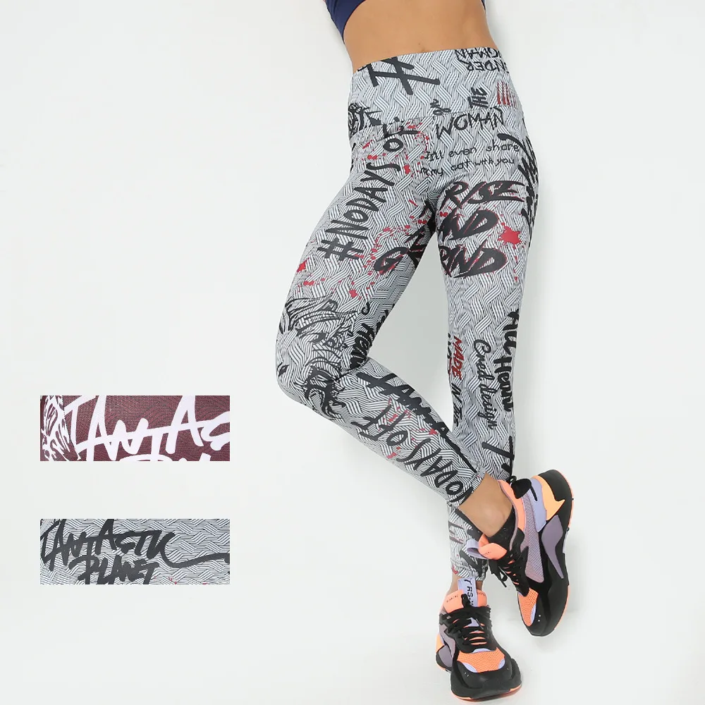

Leggins Sport Women Fitness Four Stitches and Six Threads Digital Lion Head Print Yoga Tights and Ankle-Length Pants