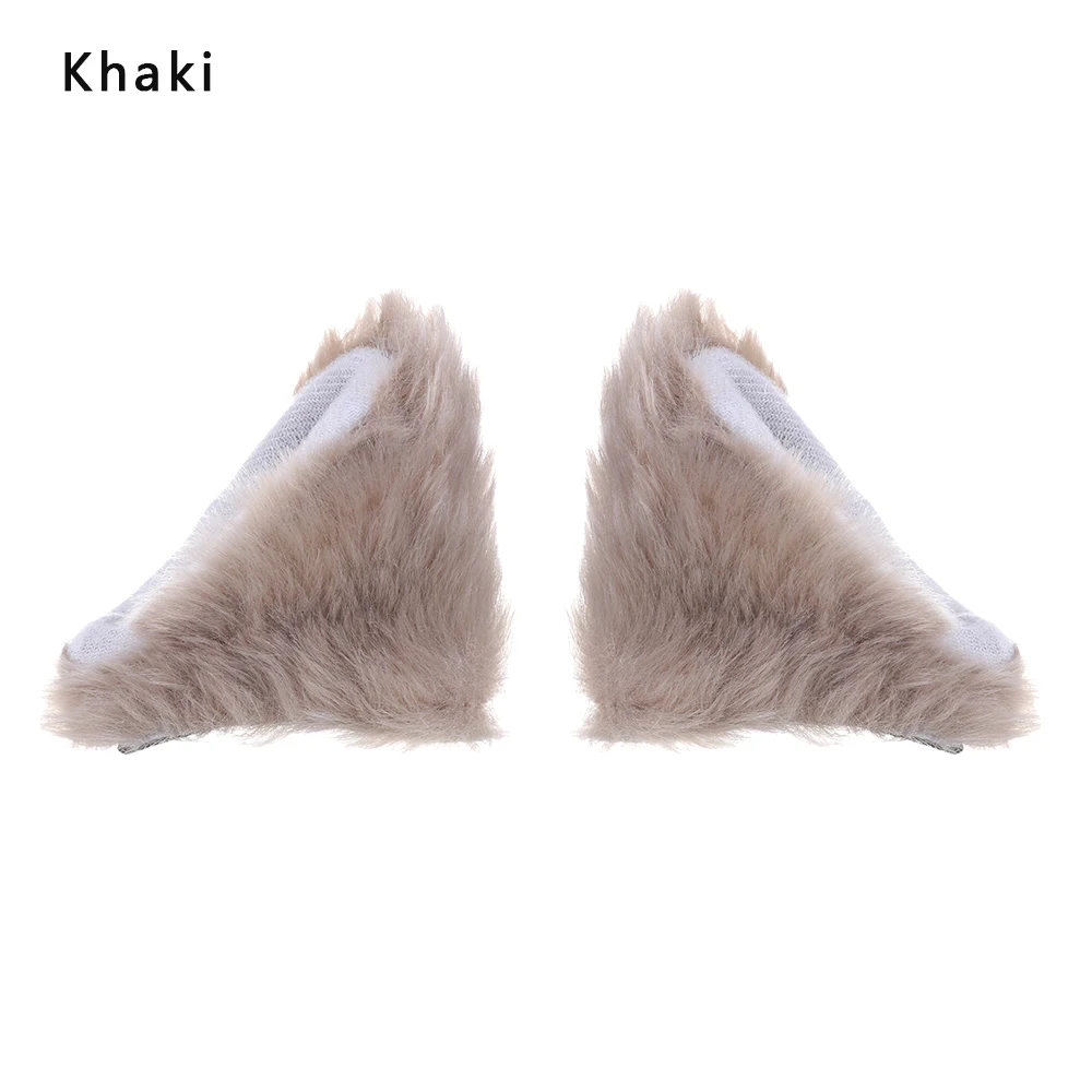 Khaki Вечерние заколки для волос с кошачьими ушками для косплея, клубный бар, аниме, косплей, мультяшная плюшевая заколка на Хэллоуин, милые маленькие колокольчики, аксессуары для волос - Цвет: Khaki