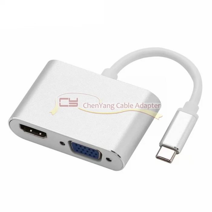 HDMI 4K 30 Гц и VGA 1080p адаптер для ноутбука Macbook Pro монитор HDTV для USB-C USB 3,1 type C