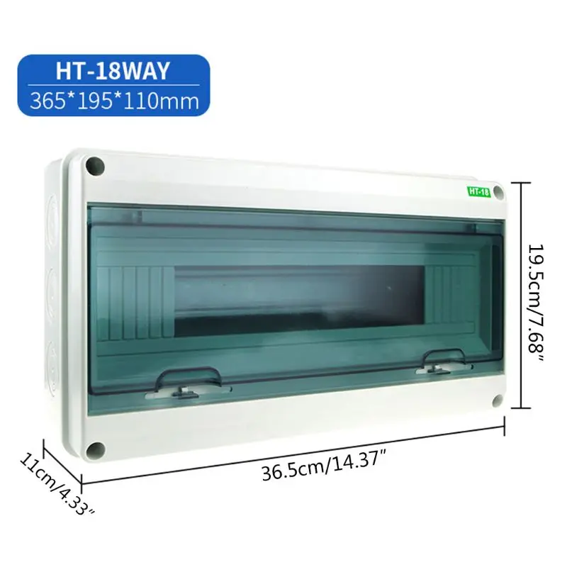 5/8/12/15/18/24Ways Household Electrical Distribution Box Waterproof Junction Wire Box Accessories For home and outdoors afbeelding