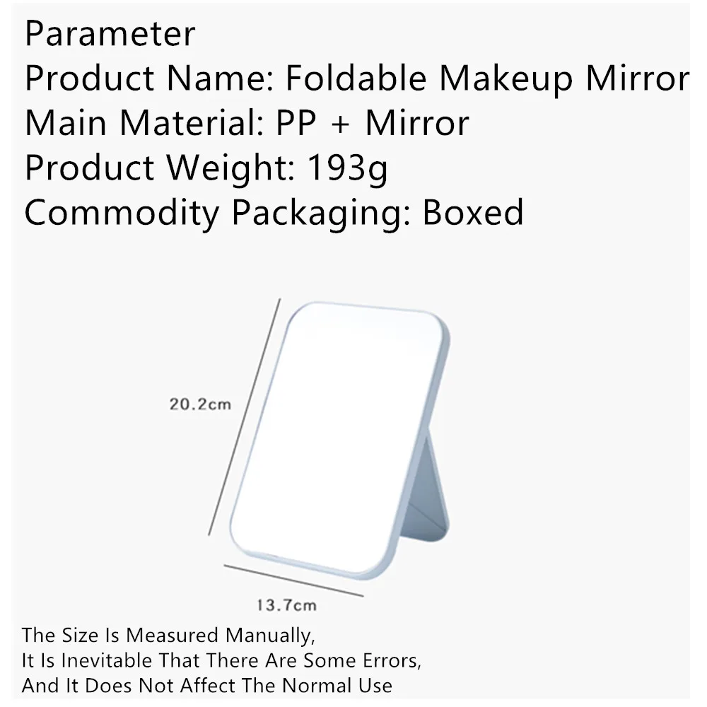 New Fashion High List Face Makeup Skin Care Mirror Portable Home Folding Desktop Colorful Dressing Large Square Princess Mirror New Fashion High List Face Makeup Skin Care Mirror Portable Home Folding Desktop Colorful Dressing Large Square Princess Mirror