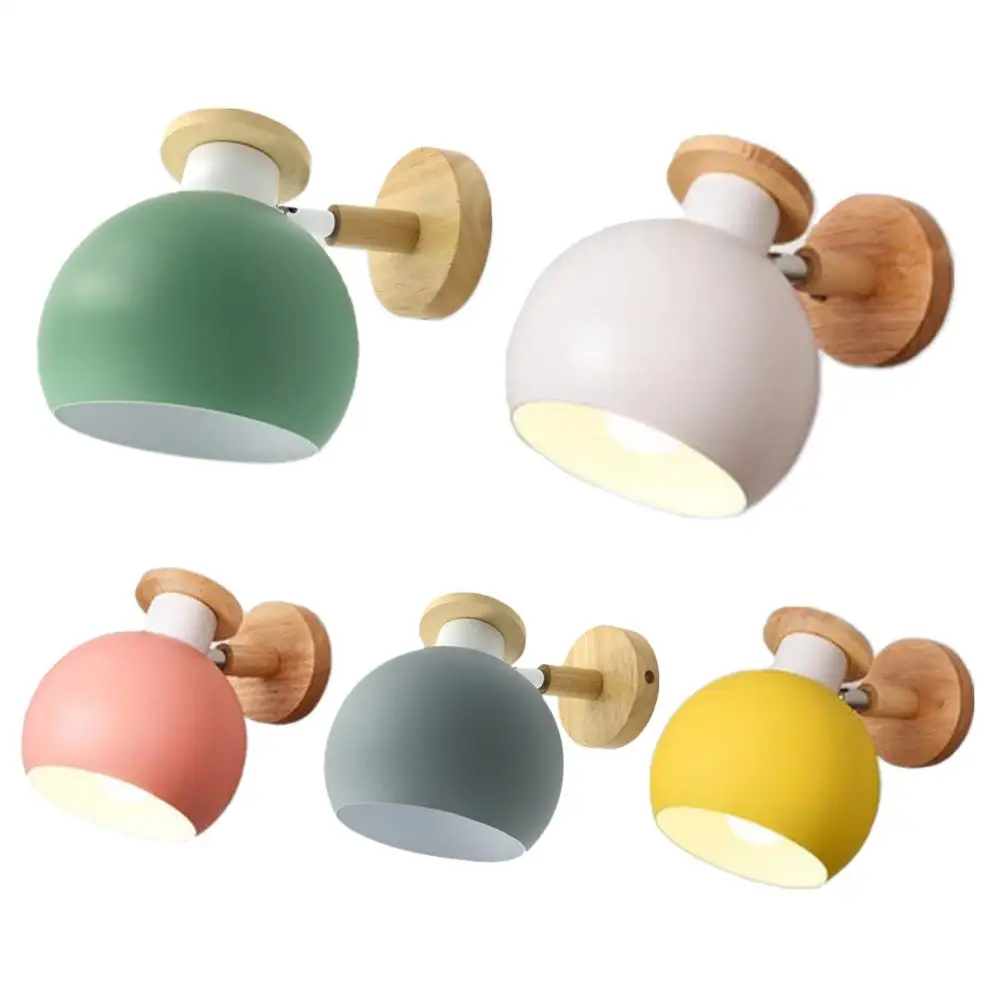 

Simple Bright Warm Wall Lamp High Quality Solid Wood Bedroom Bedside LED Wall Lamp for Bedroom Bedside