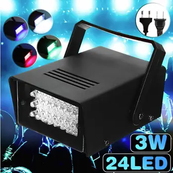 

Luminous 24 LED Stage Lighting DJ Strobe Light Christmas Decor Party Dance Wedding KTV Fantastic 4 Colors 220V