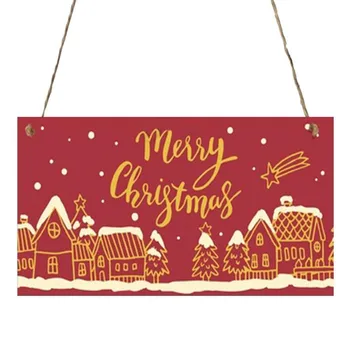 

Christmas kerst Wooden Shaped Embellishments Hanging Ornaments for Christmas Decoration Suministros de ano nuev papai noel