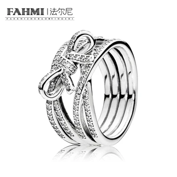 

FAHMI 100% Sterling silver 1:1 Glamour 190995CZ DELICATE SENTIMENTS RING BAND Original Women wedding Fashion Jewelry 2018
