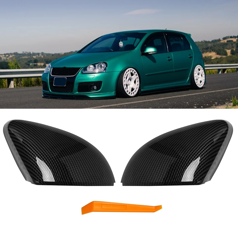Car Side Wing Rear View Rearview Mirror Cover Caps for Polo MK5 6R 6C V