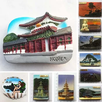 

Korea Gyeongfu Palace Japan Fridge Magnets Tourist Souvenir Refrigerator Magnetic Stickers Home Decoration Travel Gifts