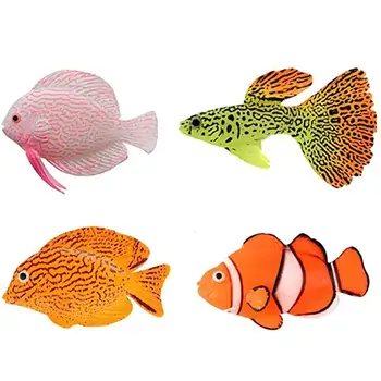 

4Pcs Colorful Creative Fish Model Simulation Fish for Home Aquarium